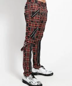 Trippnyc.com CLASSIC SLIM LEG BONDAGE PANT BLACK PLAID