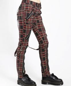 Trippnyc.com CLASSIC SLIM LEG BONDAGE PANT BLACK PLAID