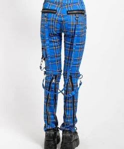 Trippnyc.com CLASSIC SLIM LEG BONDAGE PANT BLUE PLAID 11 Trippnyc.com CLASSIC SLIM LEG BONDAGE PANT BLUE PLAID