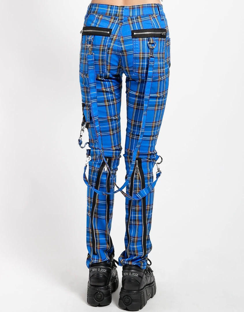 Trippnyc.com CLASSIC SLIM LEG BONDAGE PANT BLUE PLAID 4 Trippnyc.com CLASSIC SLIM LEG BONDAGE PANT BLUE PLAID