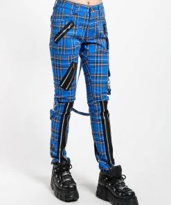 Trippnyc.com CLASSIC SLIM LEG BONDAGE PANT BLUE PLAID 10 Trippnyc.com CLASSIC SLIM LEG BONDAGE PANT BLUE PLAID