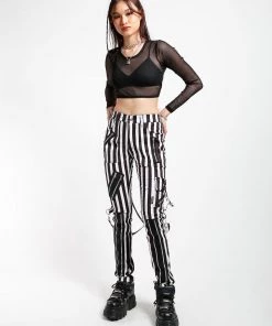 Trippnyc.com Women CLASSIC SLIM LEG BONDAGE PANT MEDIUM STRIPE