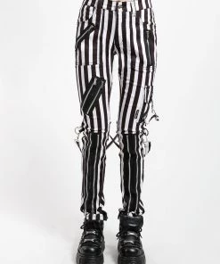 Trippnyc.com Women CLASSIC SLIM LEG BONDAGE PANT MEDIUM STRIPE