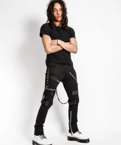 Trippnyc.com Women STUDDED BONDAGE PANT