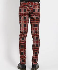 Trippnyc.com Men ROCKER JEAN BLACK PLAID