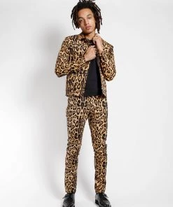 Trippnyc.com Men LEOPARD ROCKER JEAN