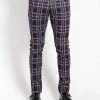 Trippnyc.com ROCKER JEAN PURPLE PLAID