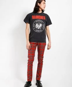 Trippnyc.com ROCKER JEAN RED TARTAN