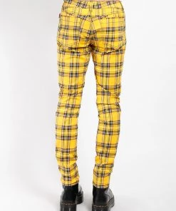 Trippnyc.com ROCKER JEAN YELLOW TARTAN Men