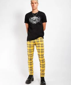 Trippnyc.com ROCKER JEAN YELLOW TARTAN Men