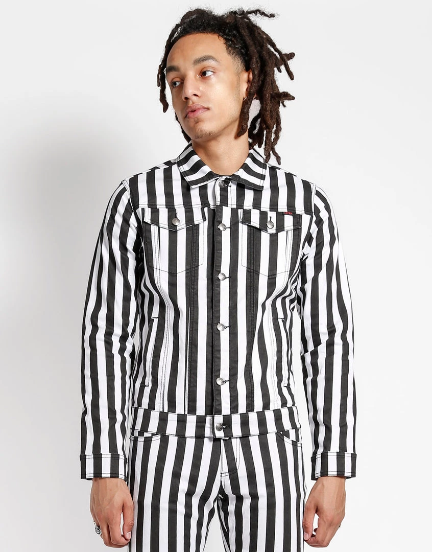 Trippnyc.com MEDIUM STRIPE TRUCKER JACKET 1 Trippnyc.com MEDIUM STRIPE TRUCKER JACKET