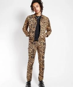 Trippnyc.com LEOPARD TRUCKER JACKET Men