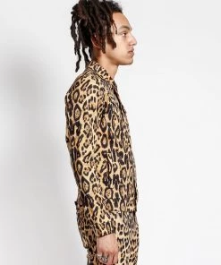 Trippnyc.com LEOPARD TRUCKER JACKET Men