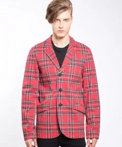 Trippnyc.com TARTAN TOP CAT BLAZER