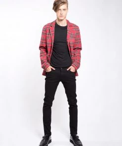 Trippnyc.com TARTAN TOP CAT BLAZER