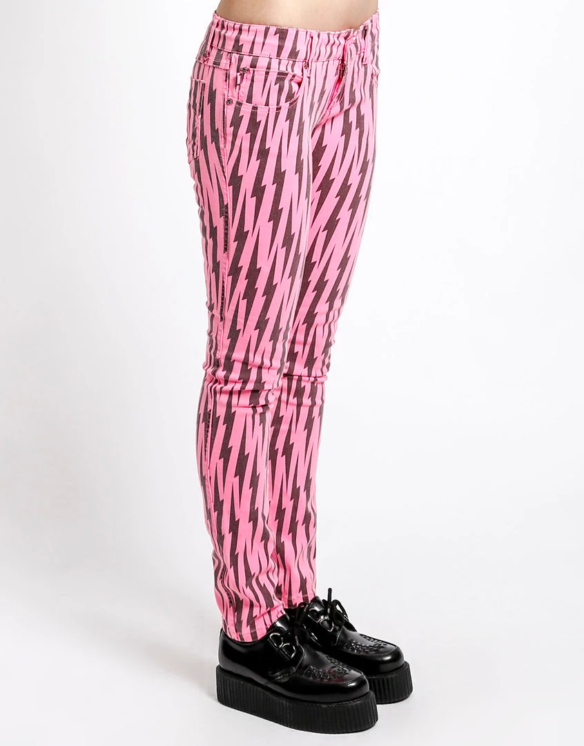 Trippnyc.com NEON PINK BOLT SKINNY Women 3 Trippnyc.com NEON PINK BOLT SKINNY Women