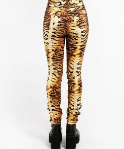 Trippnyc.com HIGH WAIST T-BACK JEAN TIGER