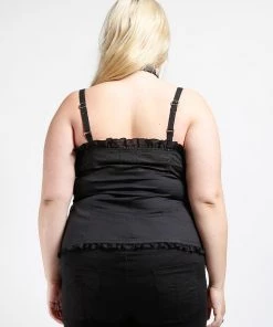 Trippnyc.com Women CURVE SKULL EMBROIDERY CORSET