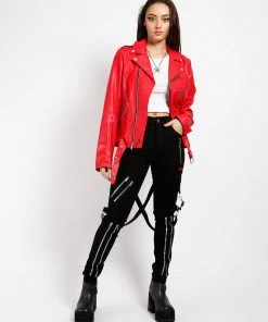 Trippnyc.com CLASSIC RED MOTO Women
