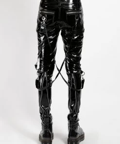 Trippnyc.com VINYL CLASSIC SLIM LEG BONDAGE PANT
