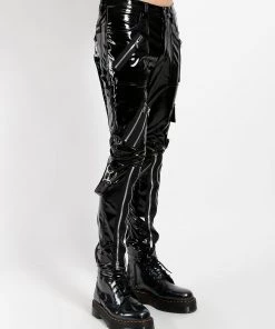 Trippnyc.com VINYL CLASSIC SLIM LEG BONDAGE PANT