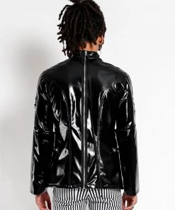 Trippnyc.com VINYL BONDAGE LOCK JACKET Women