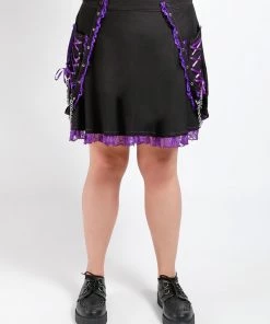 Trippnyc.com CURVE LOLITA SUSPENDER SKIRT PURPLE