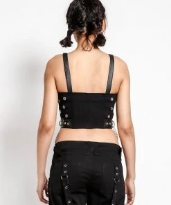 Trippnyc.com GROMMET AND CHAIN CROP TOP