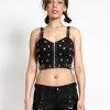 Trippnyc.com GROMMET AND CHAIN CROP TOP