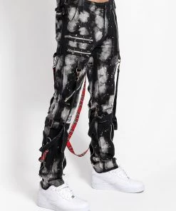 Trippnyc.com Women BONDAGE PANT BLEACH AND STUD