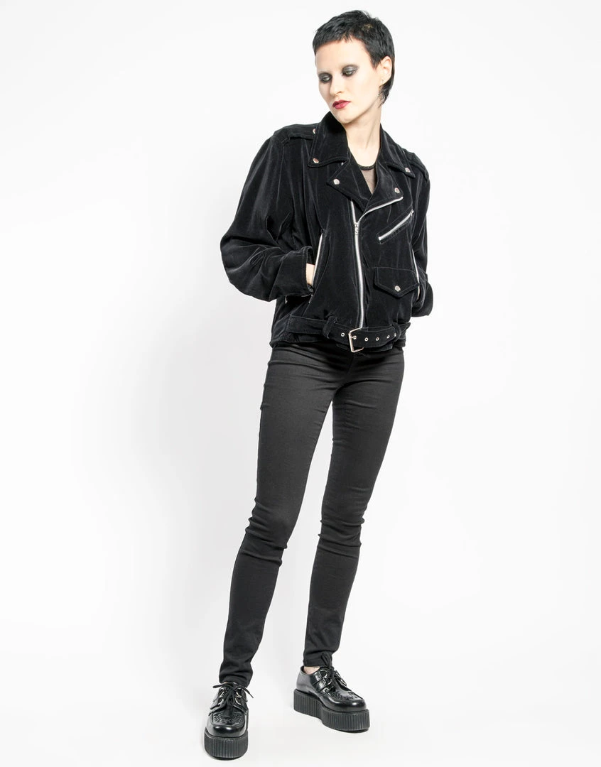 Trippnyc.com Women VELVET MOTO JACKET 2 Trippnyc.com Women VELVET MOTO JACKET