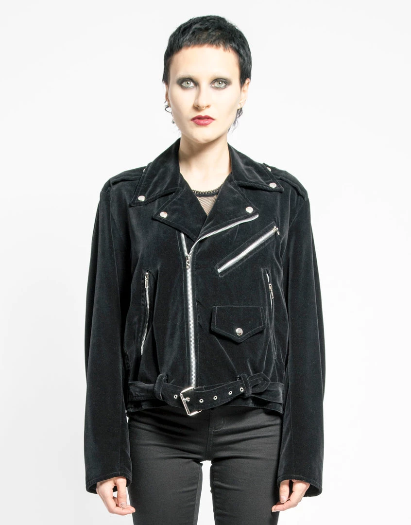 Trippnyc.com Women VELVET MOTO JACKET 1 Trippnyc.com Women VELVET MOTO JACKET