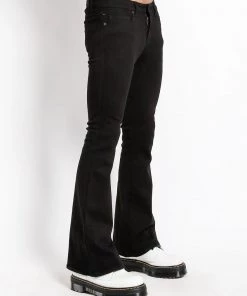 Trippnyc.com Men TRASH & VAUDEVILLE BLACK FLARE JEAN