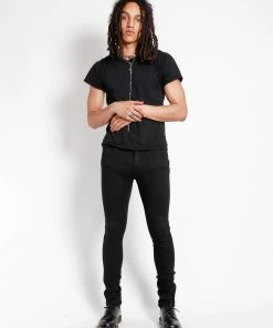 Trippnyc.com Men TRASH & VAUDEVILLE BLACK SKINNY JEAN