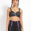 Trippnyc.com BUCKLE CROP HALTER Women