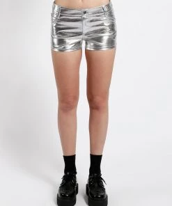 Trippnyc.com METALLIC BOOTY SHORT Women